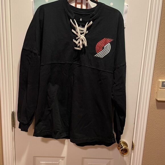 Fanatics Trail Blazers Long Sleeved Fan Jersey M - Picture 3 of 11